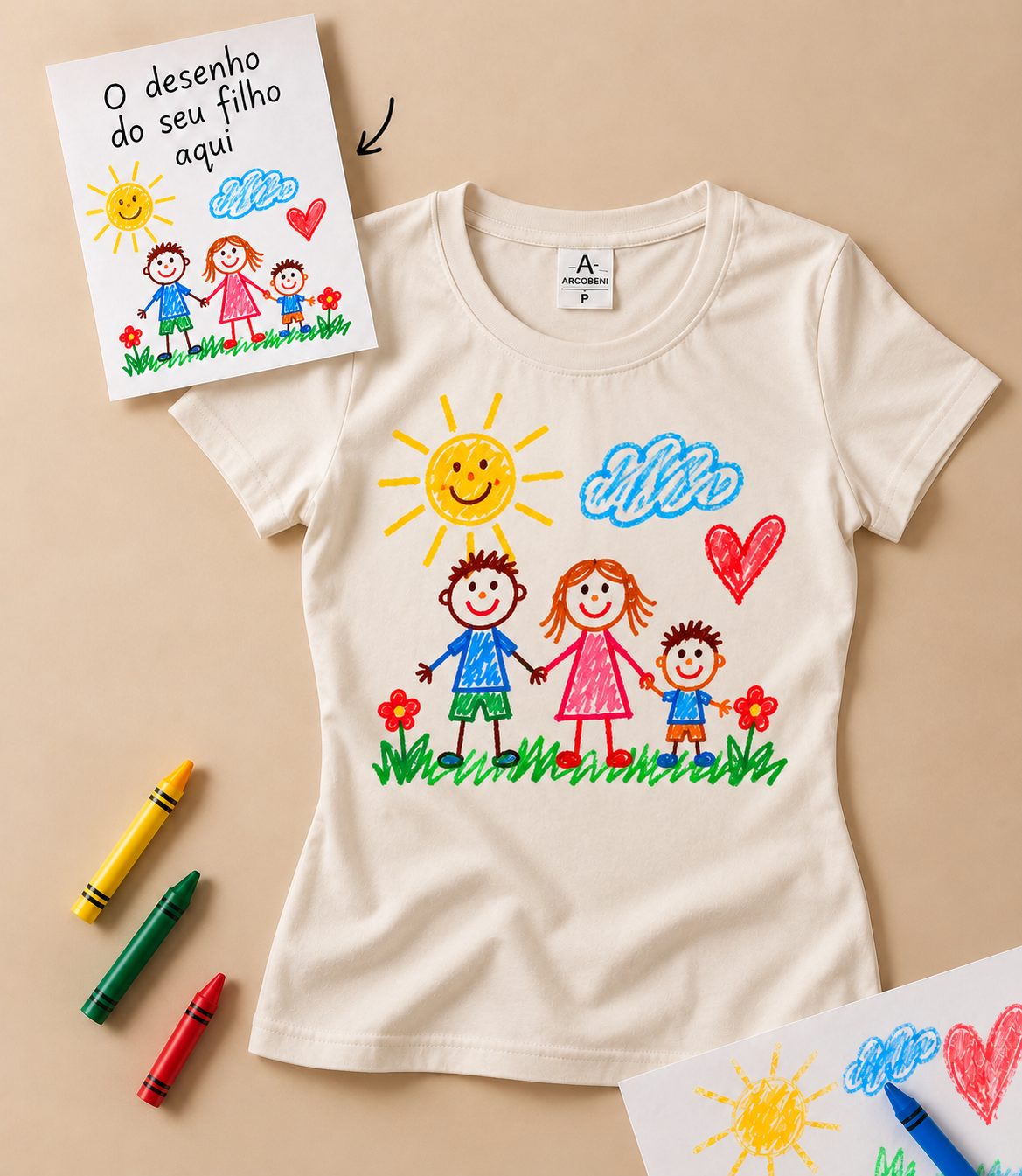 Baby Look Personalizada com Desenho Infantil